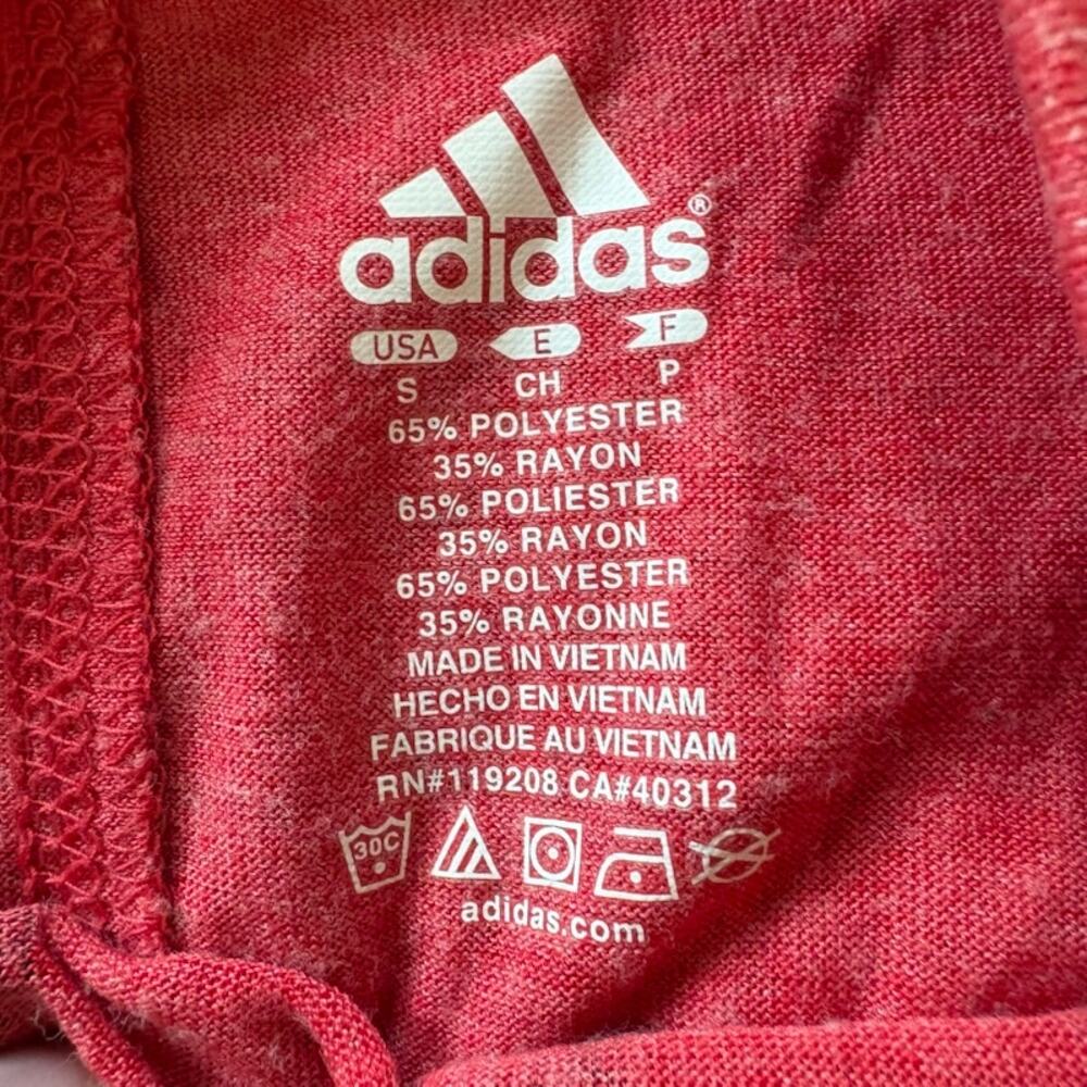 Adidas Chicago Bulls Long Sleeve Womens Tshirt sz S Red NBA - Picture 2 of 6